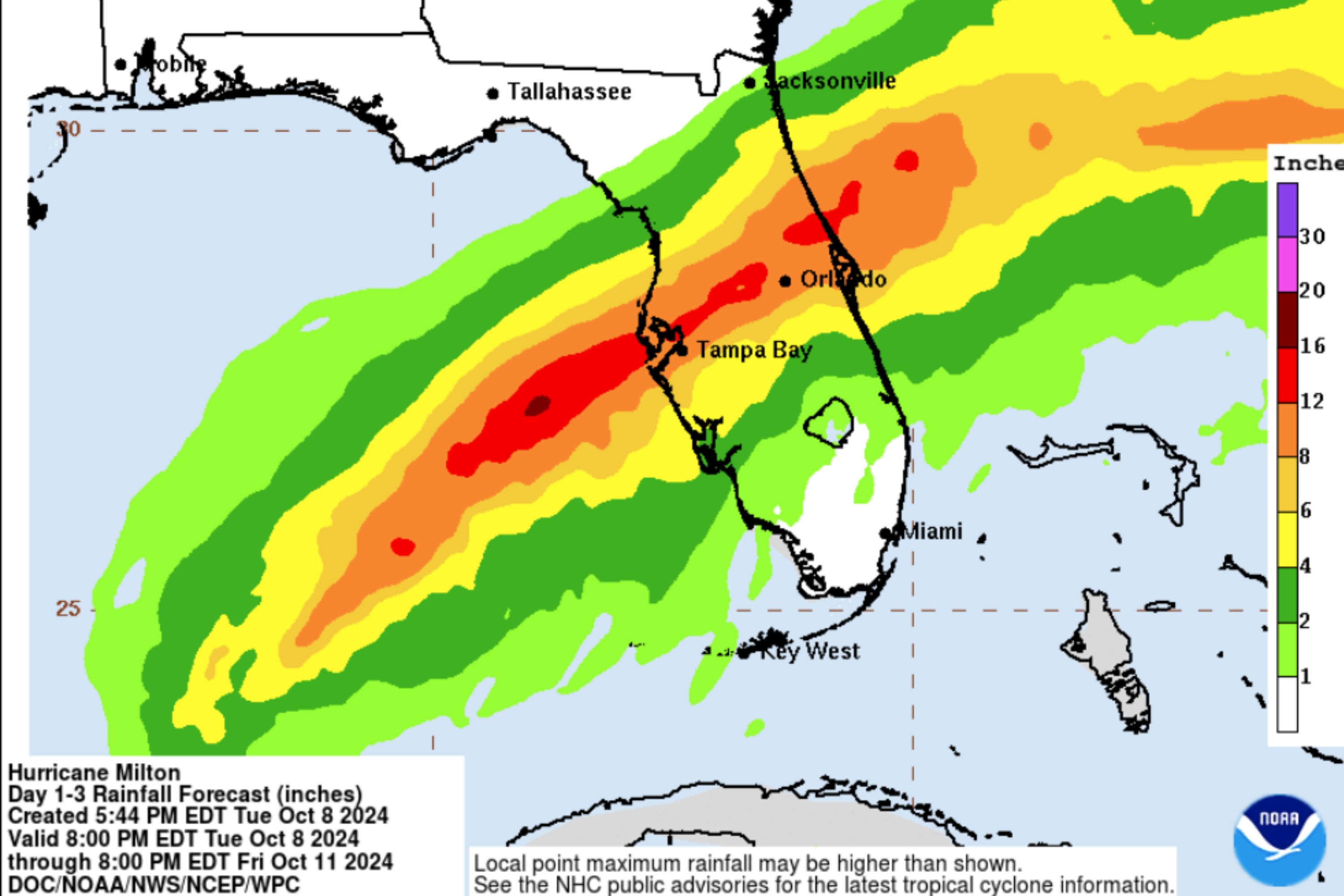 Florida Hurricane Map Noaa Map 