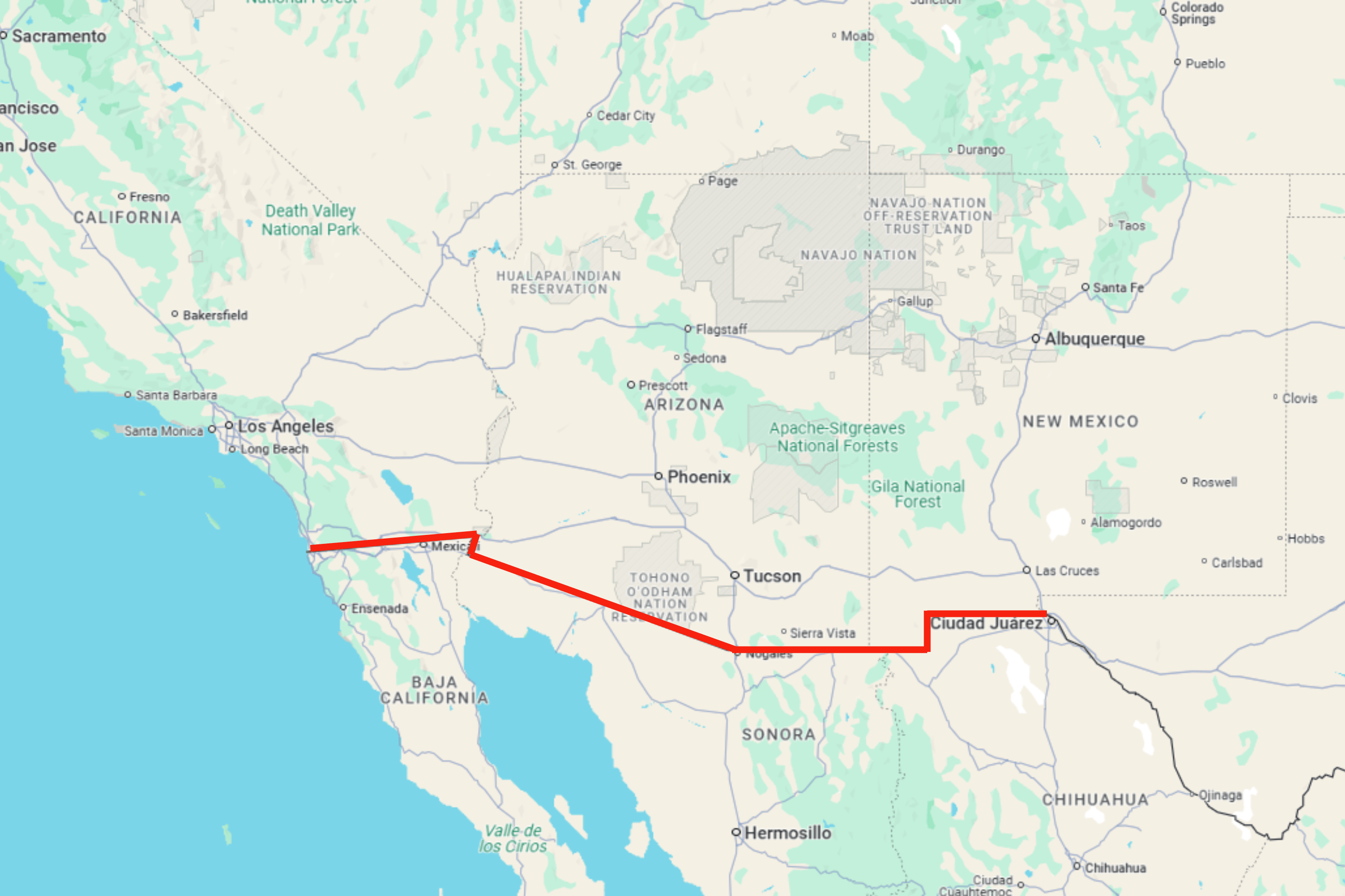 Map Shows Where In US Trump Admin Could Have Military Take Control Map Potential Border Zone 