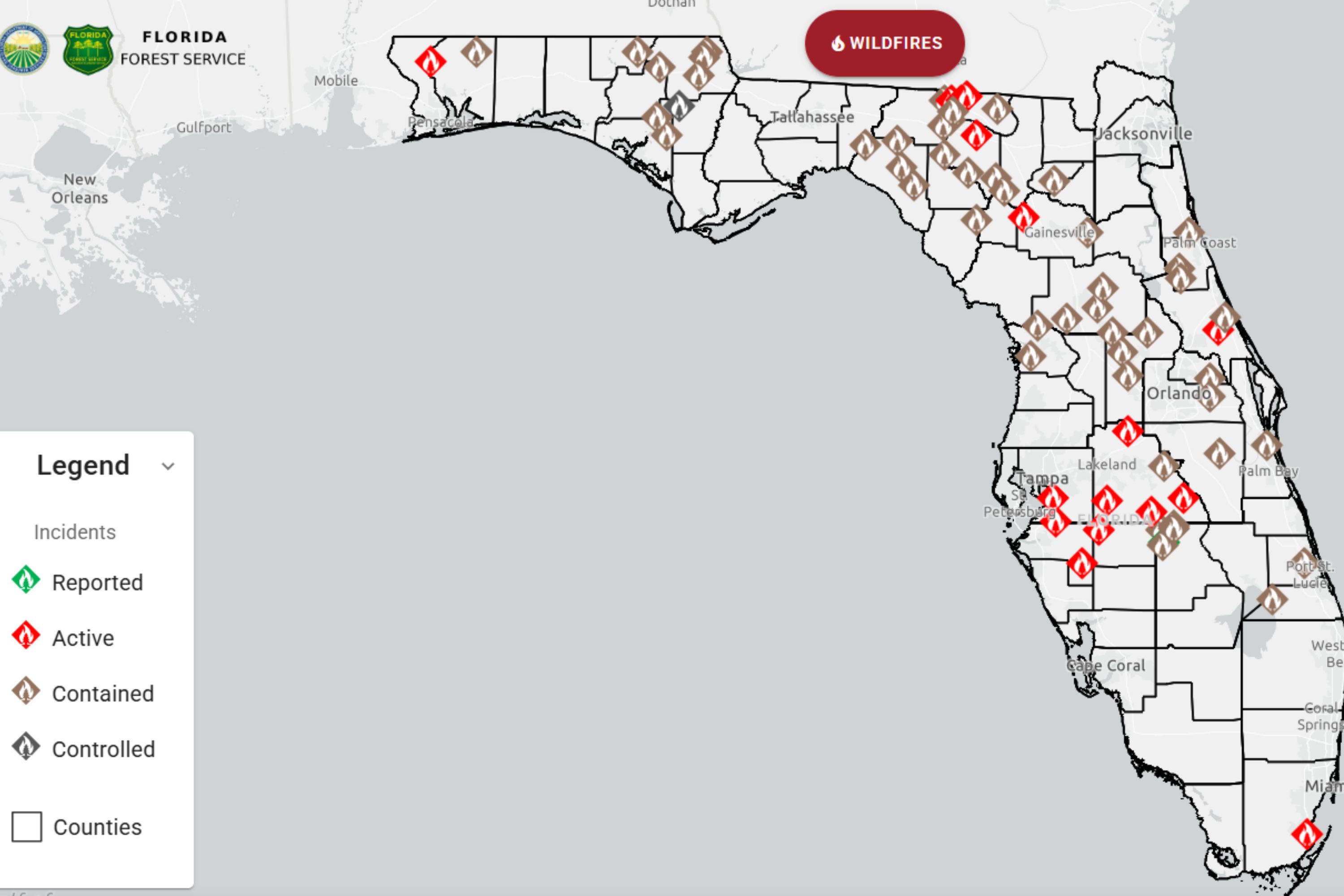 Florida Keys Adventures Your Ultimate US Map Guide Florida Fire Map 
