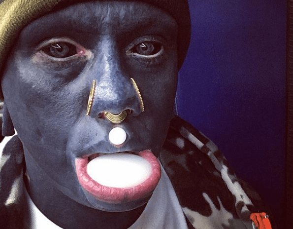 Tattoo Artist Covers Body With Black Ink, Including Eyeballs And Inside Of His Mouth 464_x_595_png