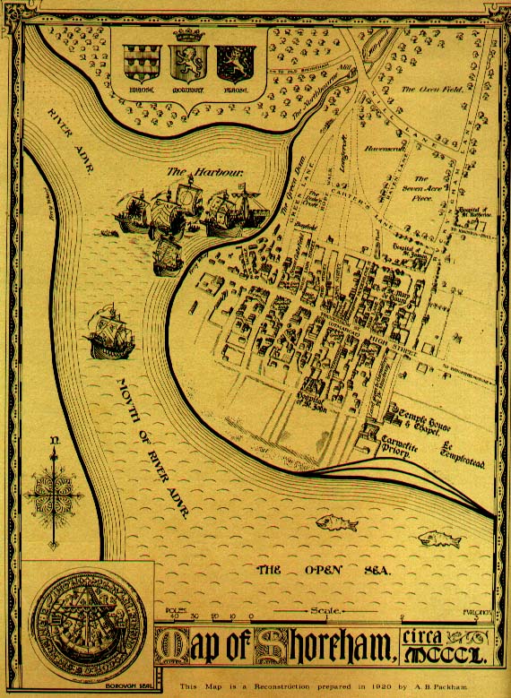 A Brief Maritime History Of Shoreham And Its Fort Old Shoreham Map 