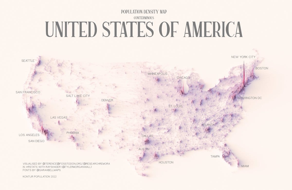 Population Density Us Map.
