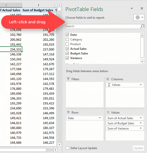Excel pivottable field list tips • my online training hub