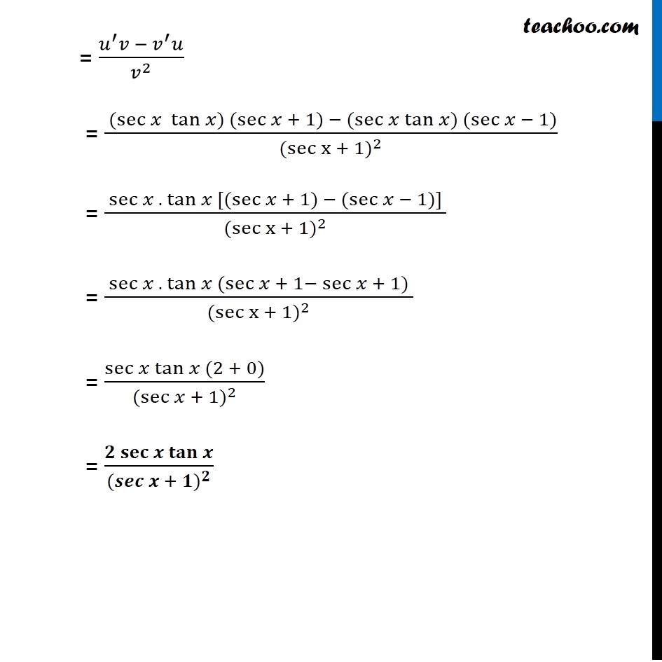 Derivative Of Sec X Using First Principle 24+ Pages Answer in Doc [1 ...