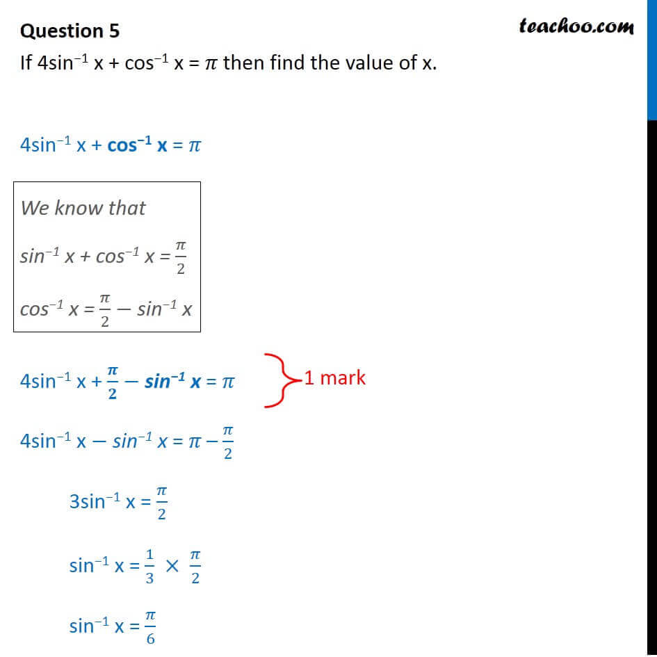 The Value Of X Satisfying Sin 1x Sin 1 1 X Cos 1 X Are Check Answer and Solution for above question from Mathem.
