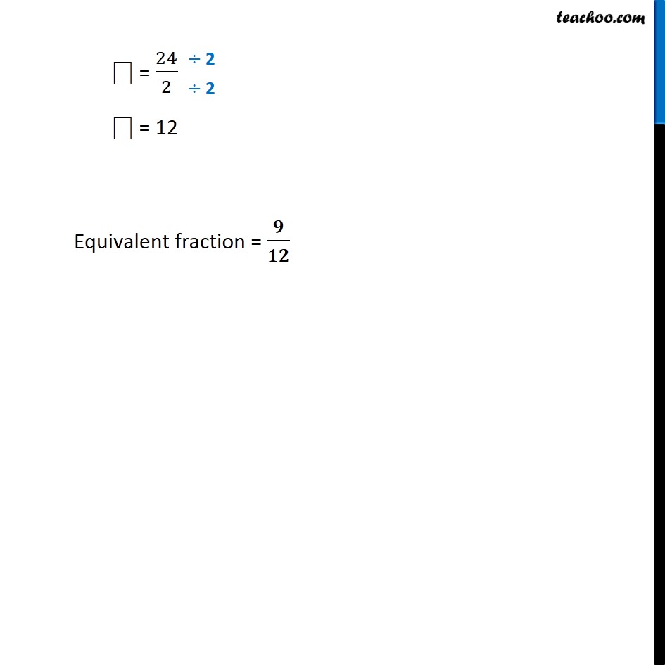 Equivalent Fractions Finding The Missing Number Variable Math Examples FROM THE CREATORS OF.