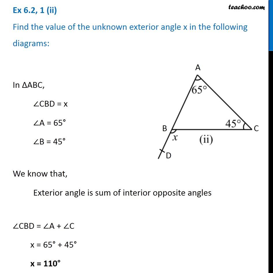 Find The Value Of X In The Given Figure Class 9 Maths Cbse 21Correct answer to the question.