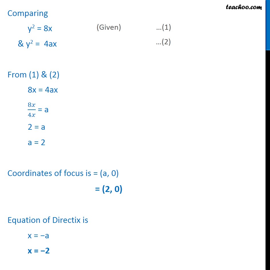 Warm Up Geometric Definition Of A Parabola The Equation of a parabola from focus directrix.