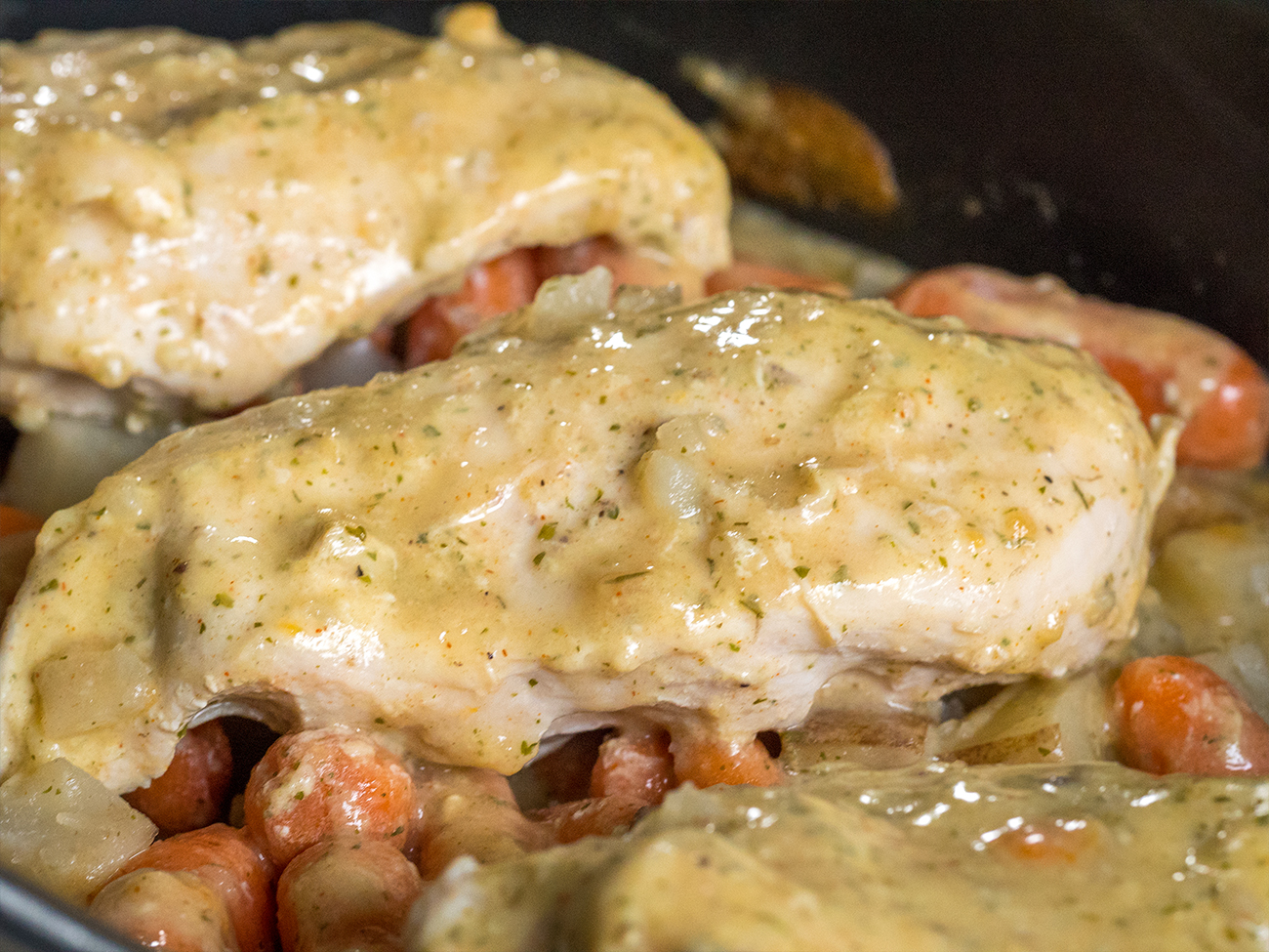 Slow cooker creamy ranch chicken