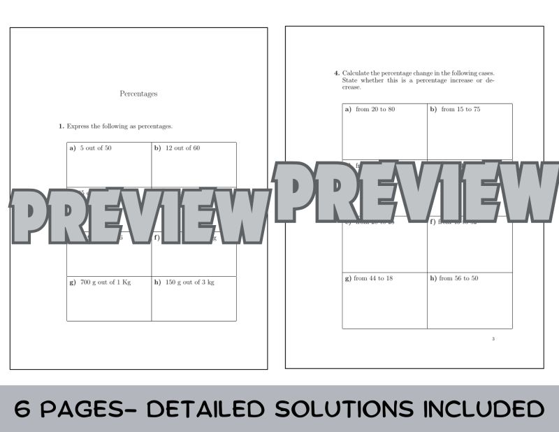 Simple Percentage Increase And Decrease Worksheet - Premium City Background Gallery - Ultra HD