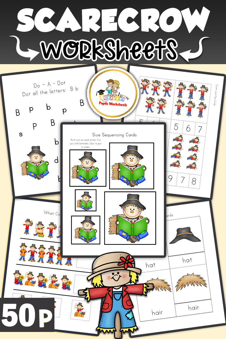 Scarecrow themed math and literacy worksheets i scarecrow printable