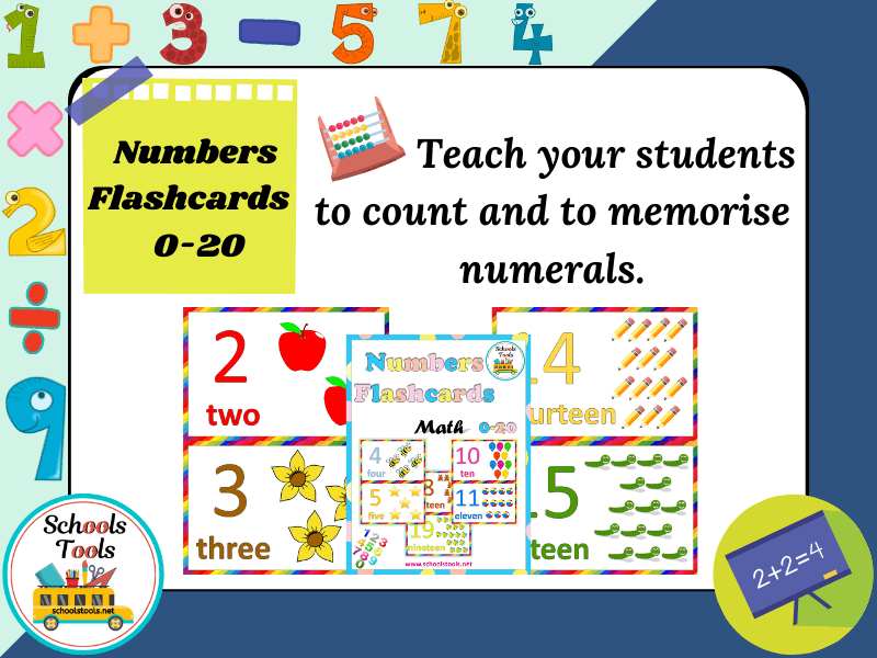 numbers flash cards 0 20 teaching resources