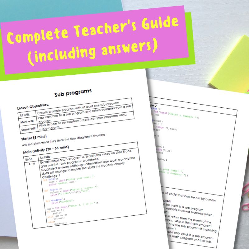 Python Subprograms Lesson Teaching Resources - Beautiful Desktop Gradient Illustrations | Free Download