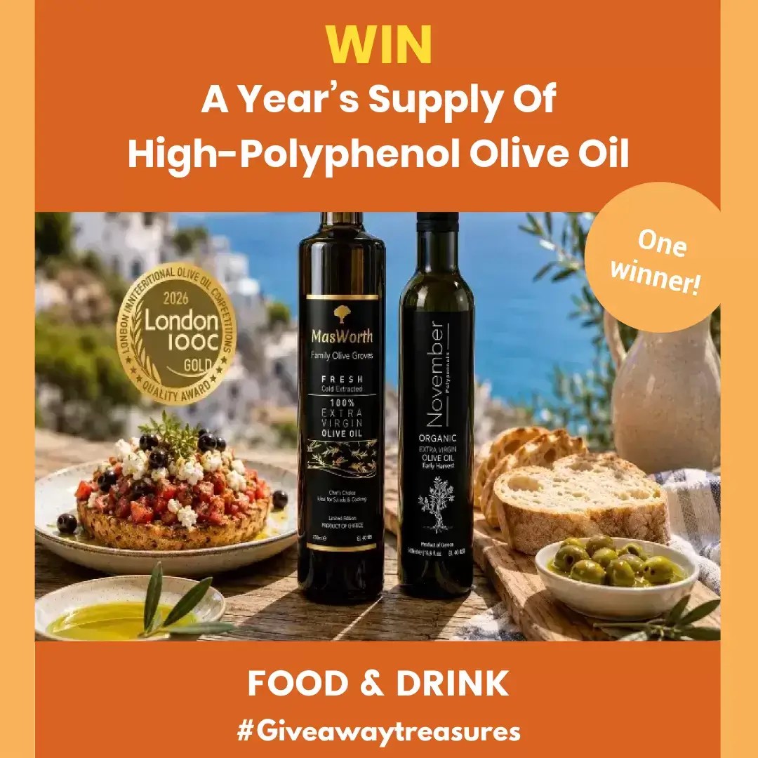 Win A Year’s Supply Of High-Polyphenol Olive Oil