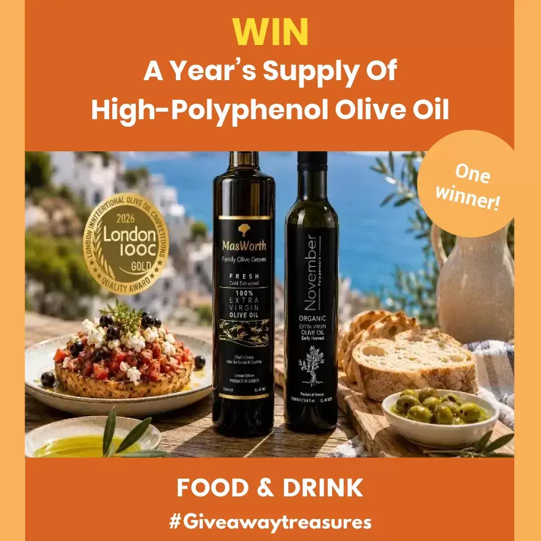 Win A Year’s Supply Of High-Polyphenol Olive Oil