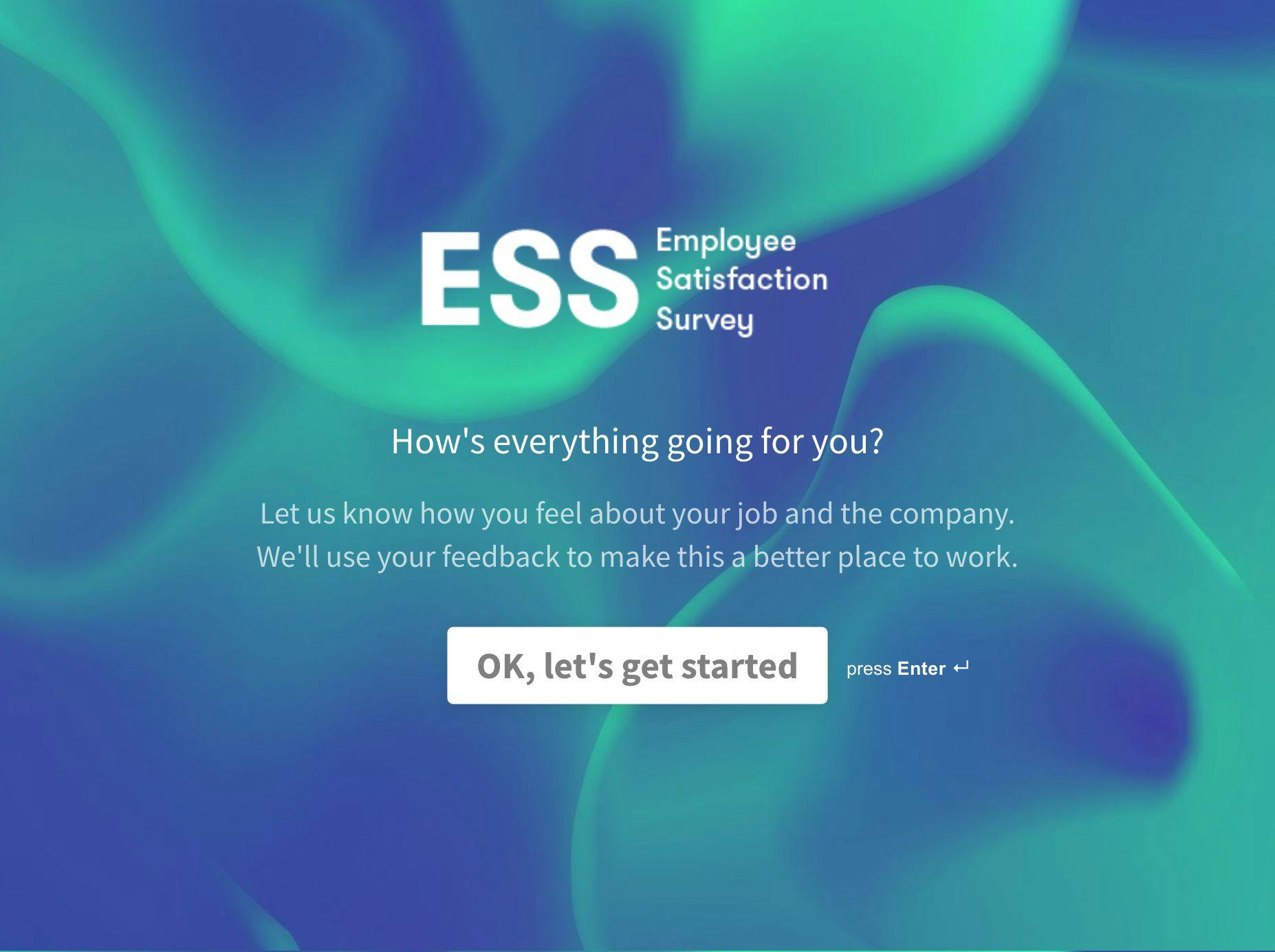 Website User Experience Survey Typeform Template - Amazing Colorful Design - Retina