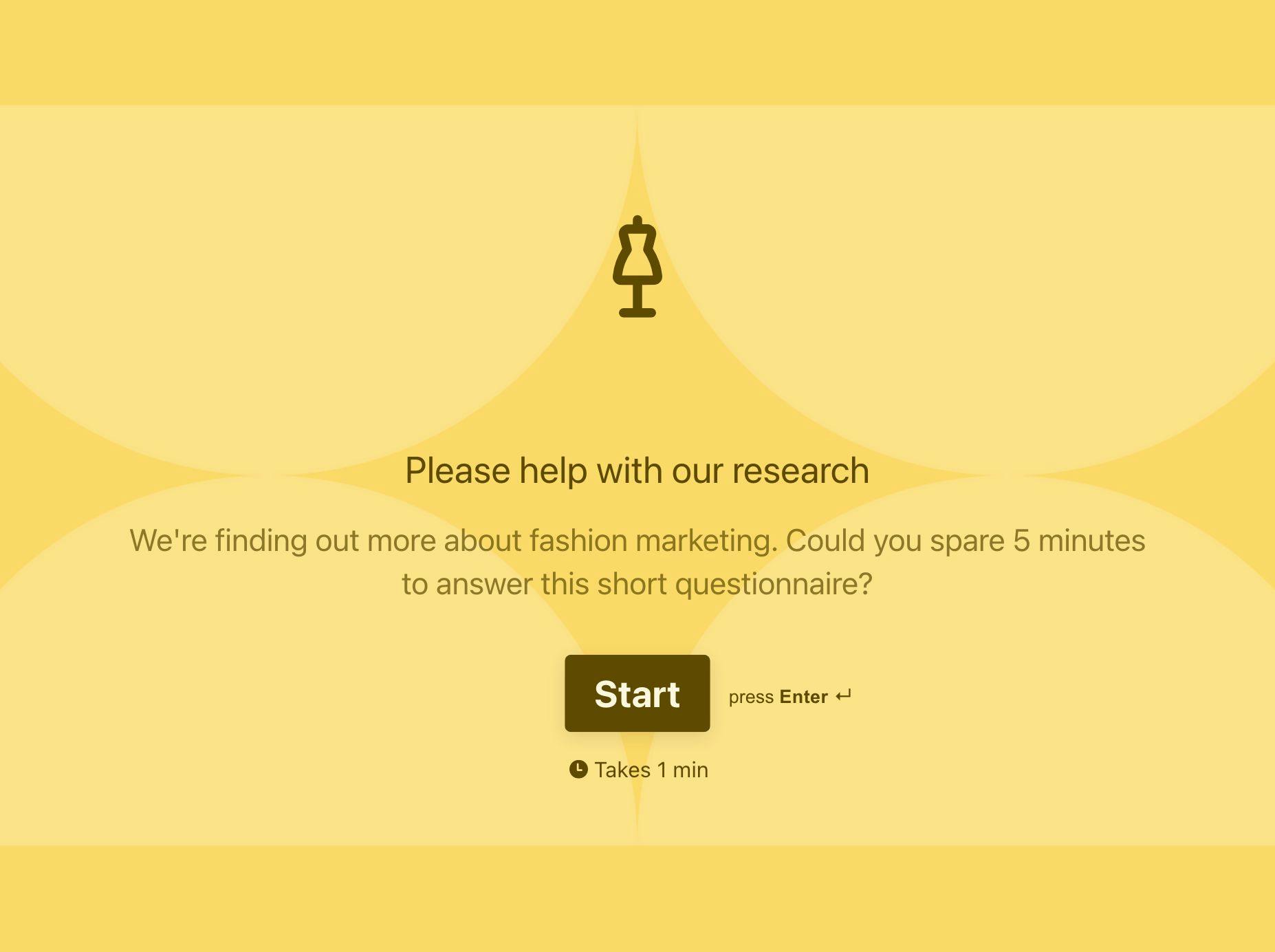 Email Design Questionnaire Typeform Template - Retina Abstract Patterns for Desktop