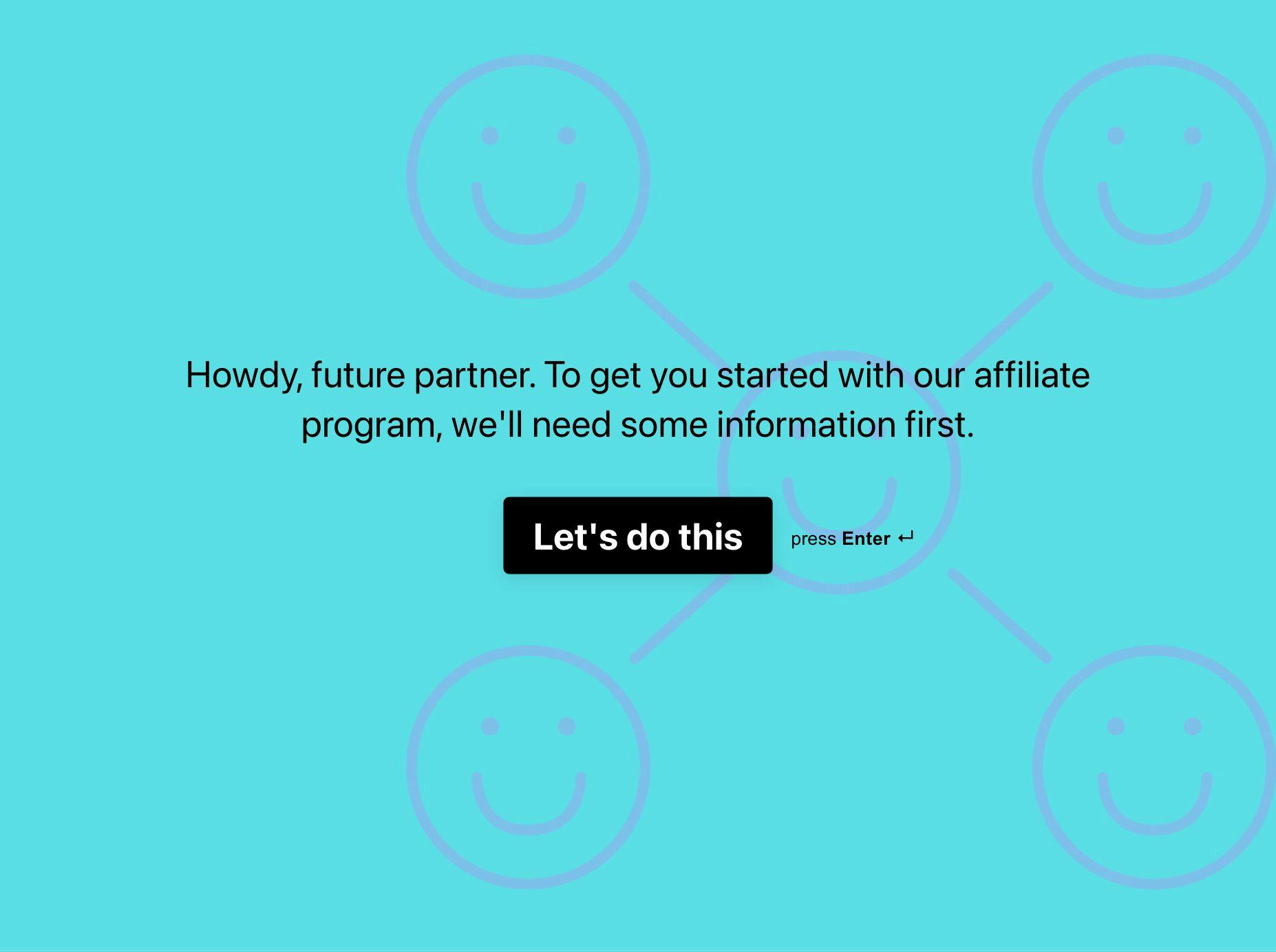 Event Signup Form Typeform Template - Space Illustration Collection - Mobile Quality