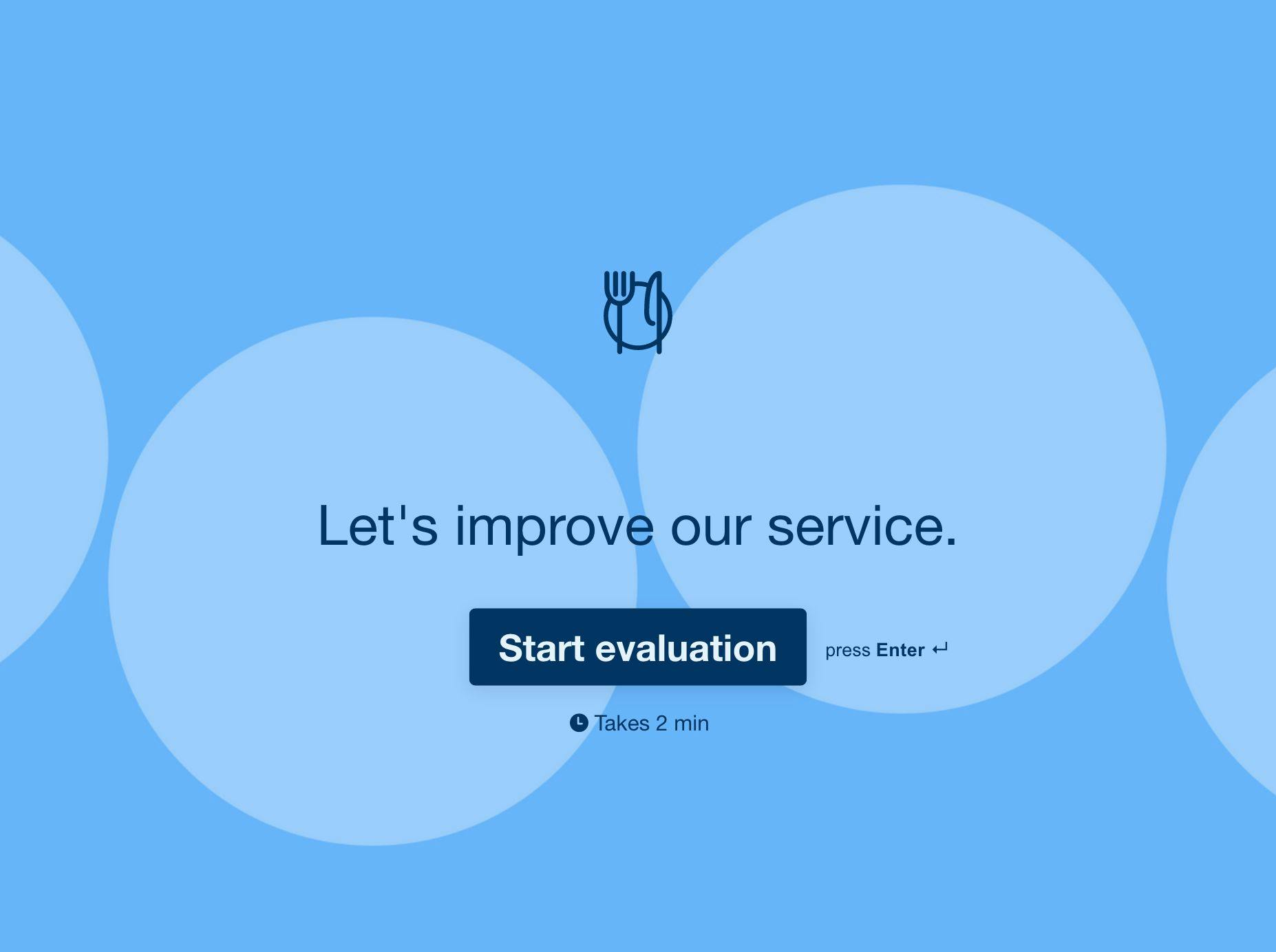 Restaurant Feedback Survey Typeform Template - Premium Light Photo Gallery - Retina