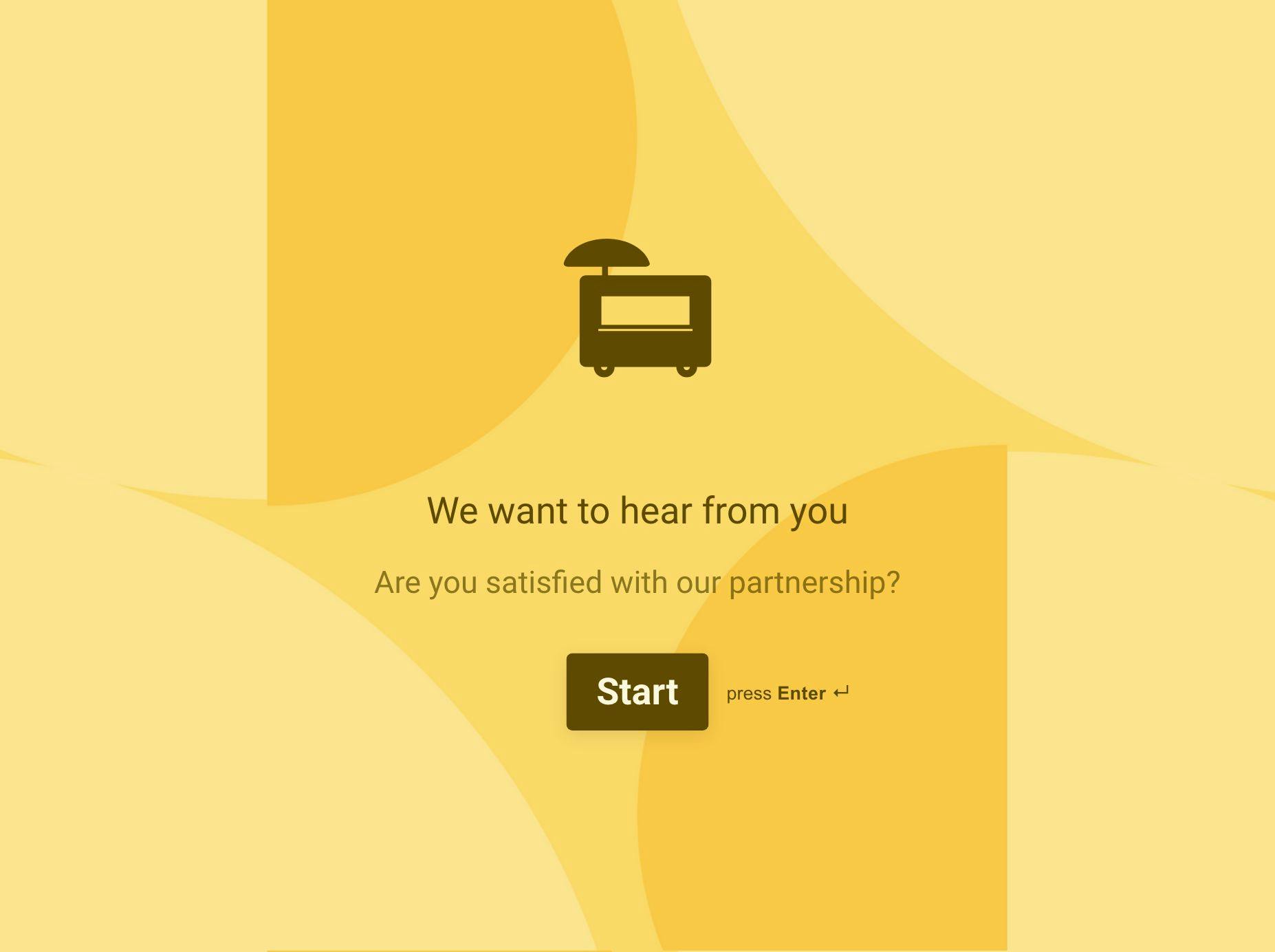 Company Satisfaction Survey Typeform Template - Creative Mountain Illustration - HD