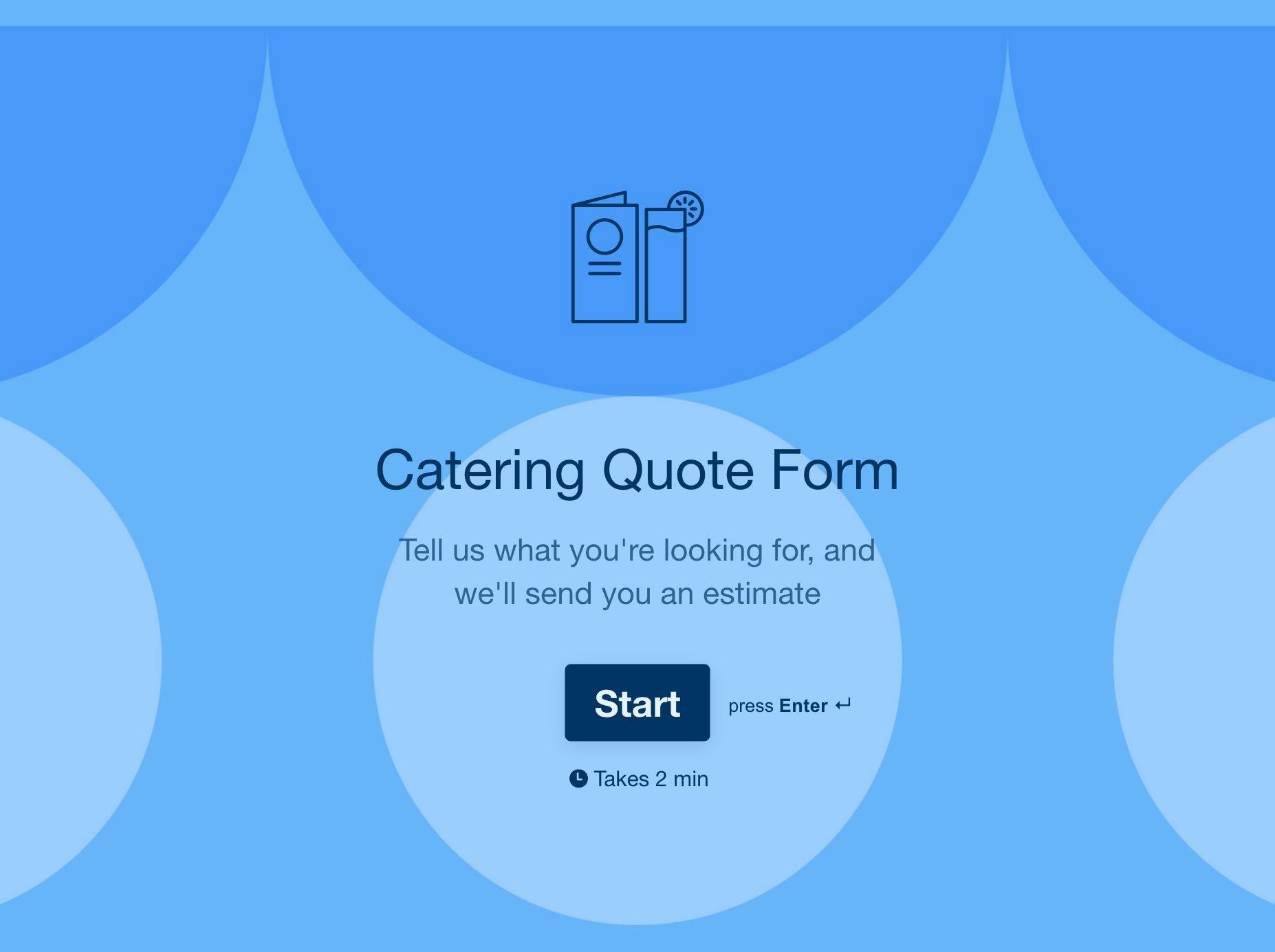 Professional Services Quote Form Typeform Template - Ocean Photos - Modern 4K Collection