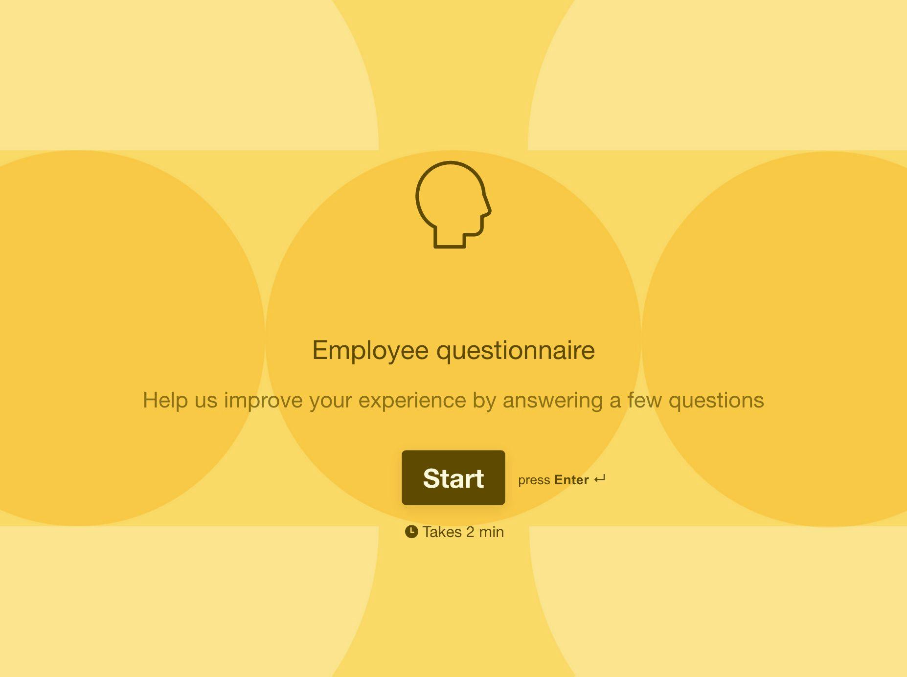 Personality Questionnaire Typeform Template - Full HD Colorful Patterns for Desktop
