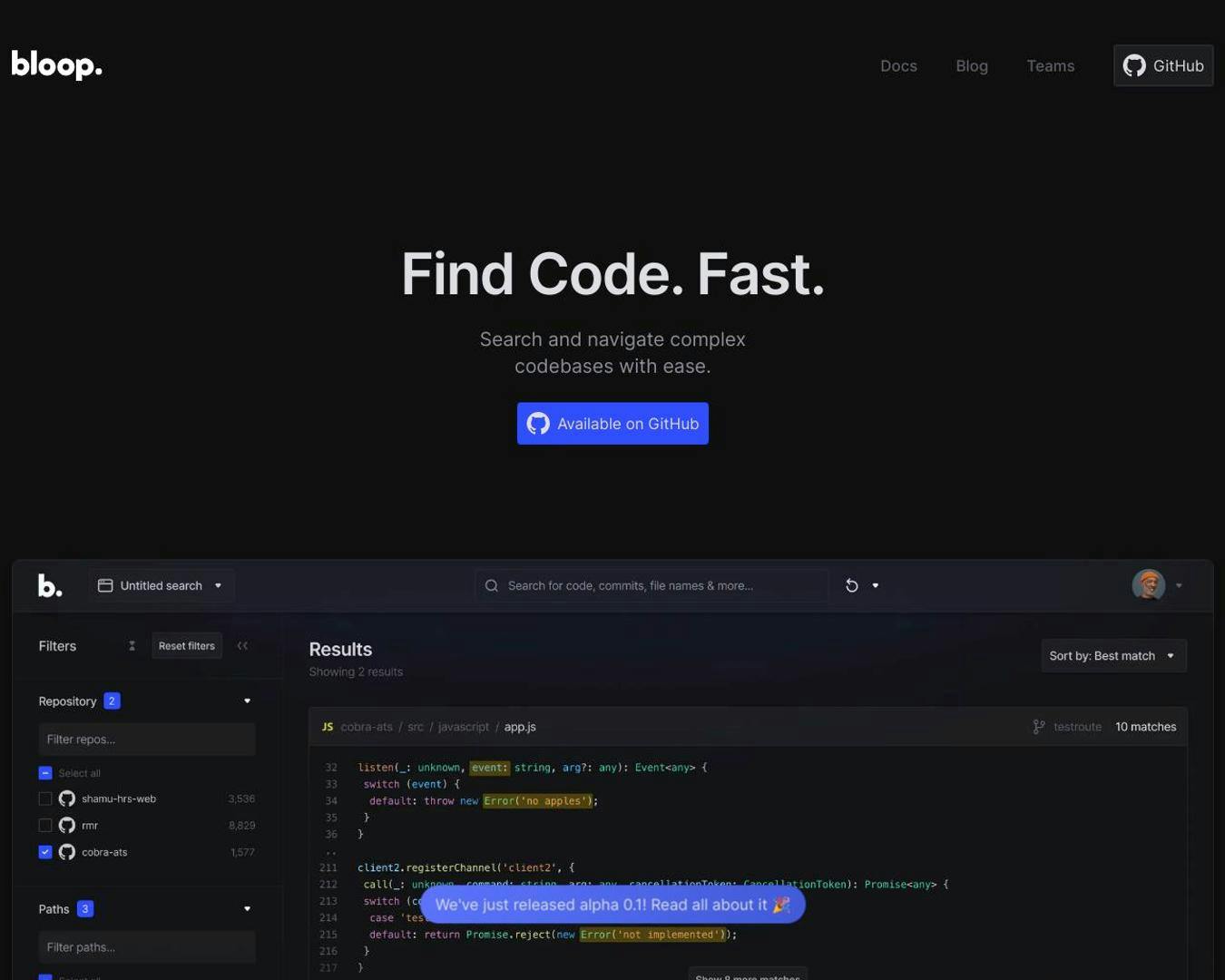 Github Bloopai Bloop Bloop Is A Fast Code Search Engine Written In Rust - Best Gradient Designs in 4K