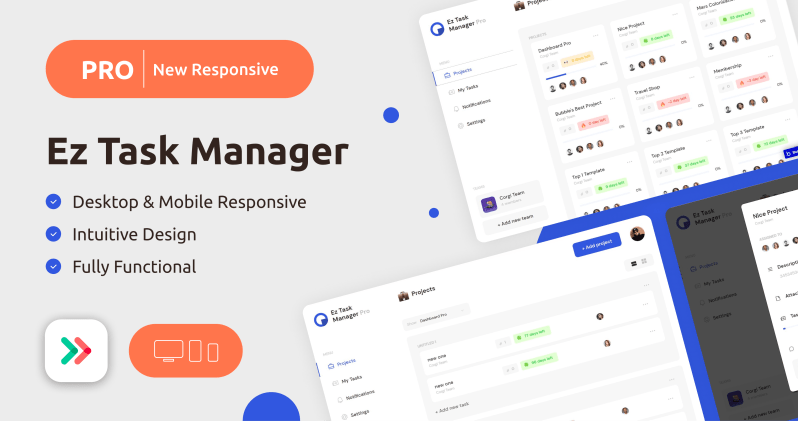 Task Manager Pro Template Bubble - Download Perfect Colorful Illustration | HD