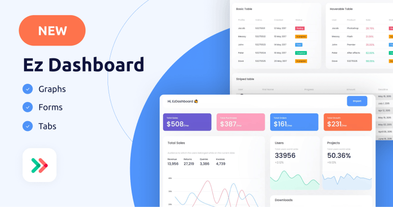Bubble Dashboard Template - Abstract Backgrounds - Classic Retina Collection