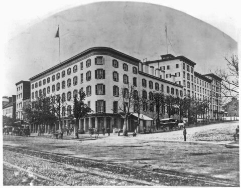 1863 Willard's Hotel Washington D.C. Stamped Corner Ad Cover