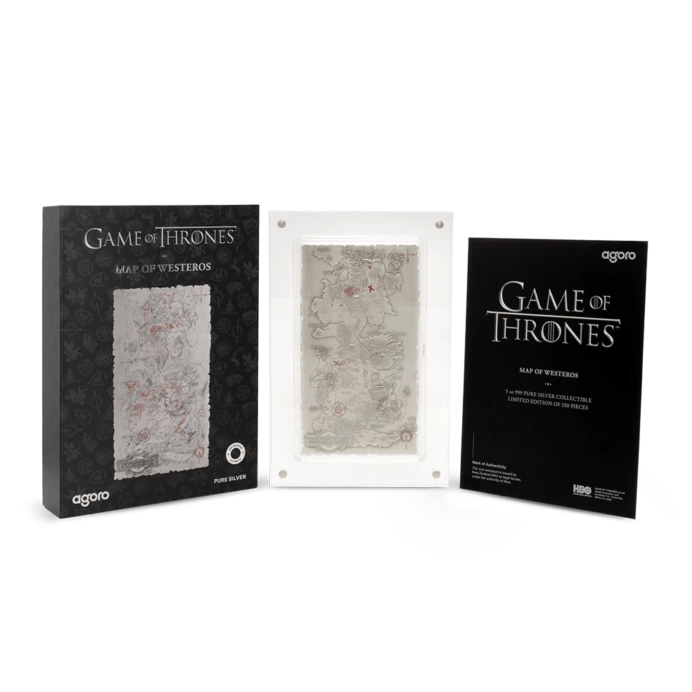 2026 10 Niue Game Of Thrones Map Of Westeros 5 Oz Silver In OGP Erie 