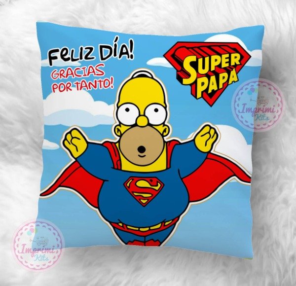 Plantillas Para Sublimar Almohadones Dia Del Padre Simpson Imprimikits