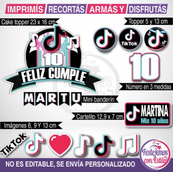 picture Topper Tik Tok Para Imprimir 10 Años tienda online de festejemos con estilo