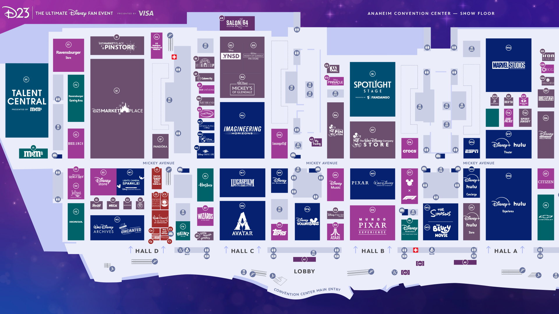 Event Schedule D23 1920 1080 Show Floor Map 01 