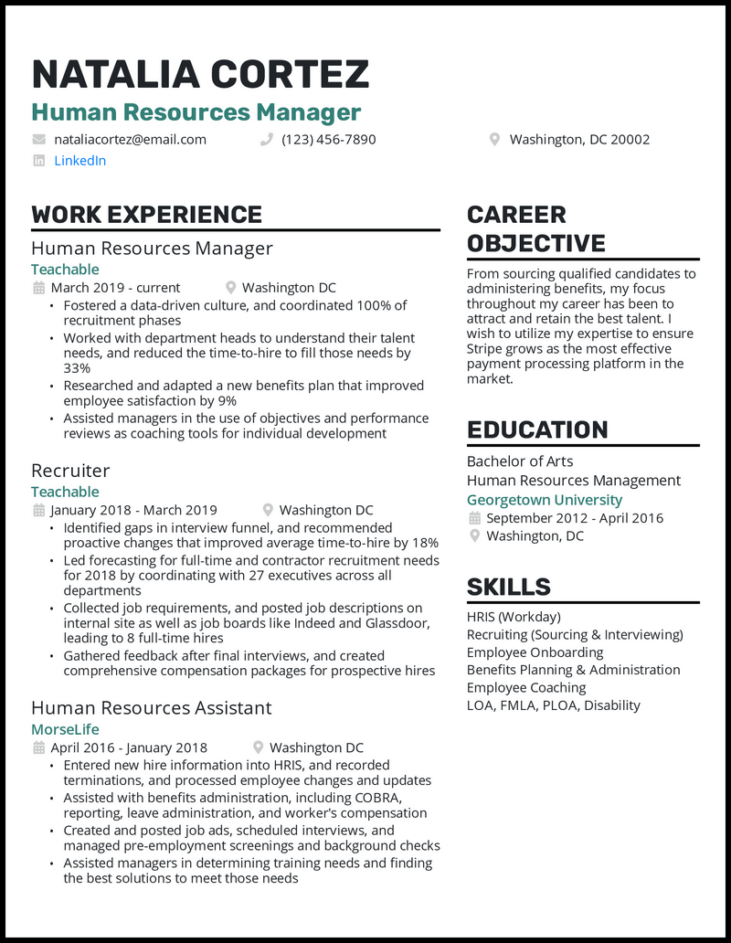 Start with the job offer. 8 Human Resources Hr Resume Examples For 2022