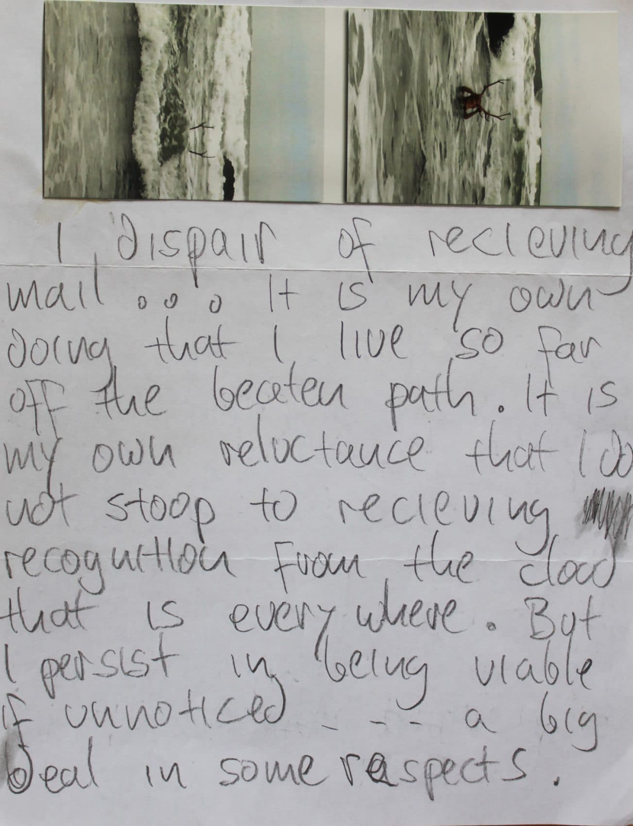 One of the last letters John Sherman received from Hanno Ahrens, 11/1/2015. (Courtesy John Sherman)