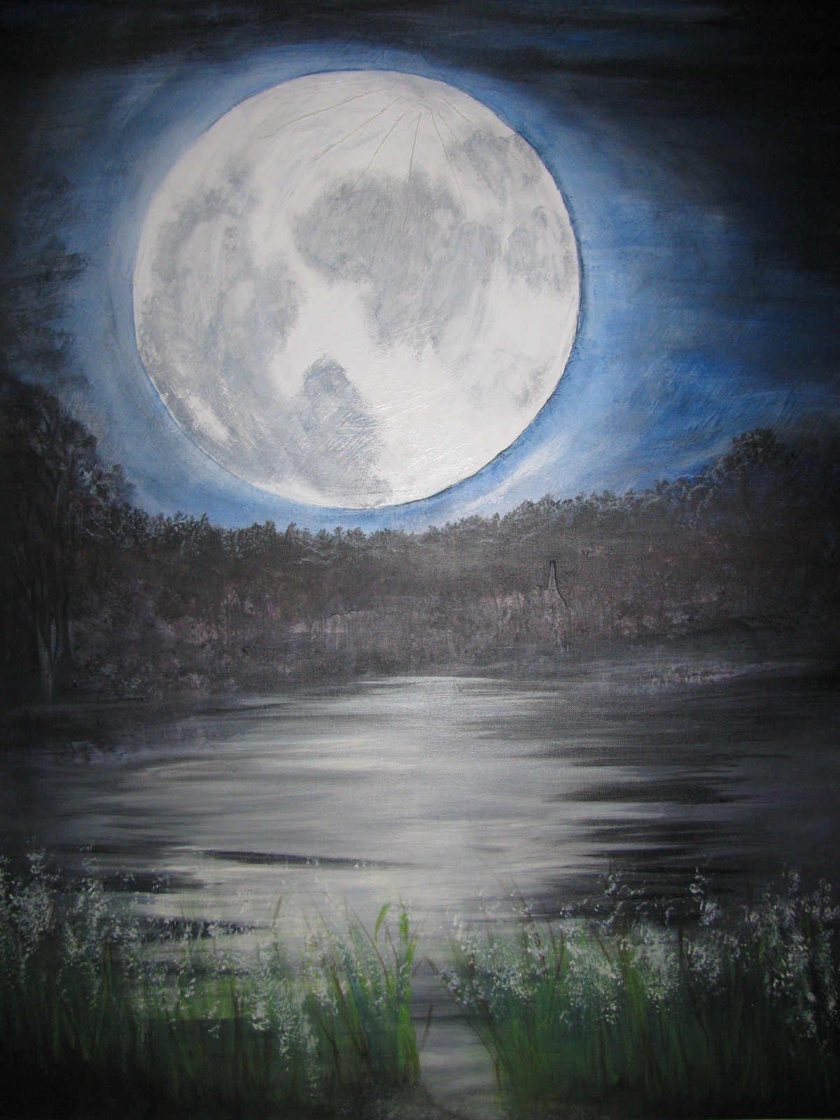 Moonlit Pond (SOLD)