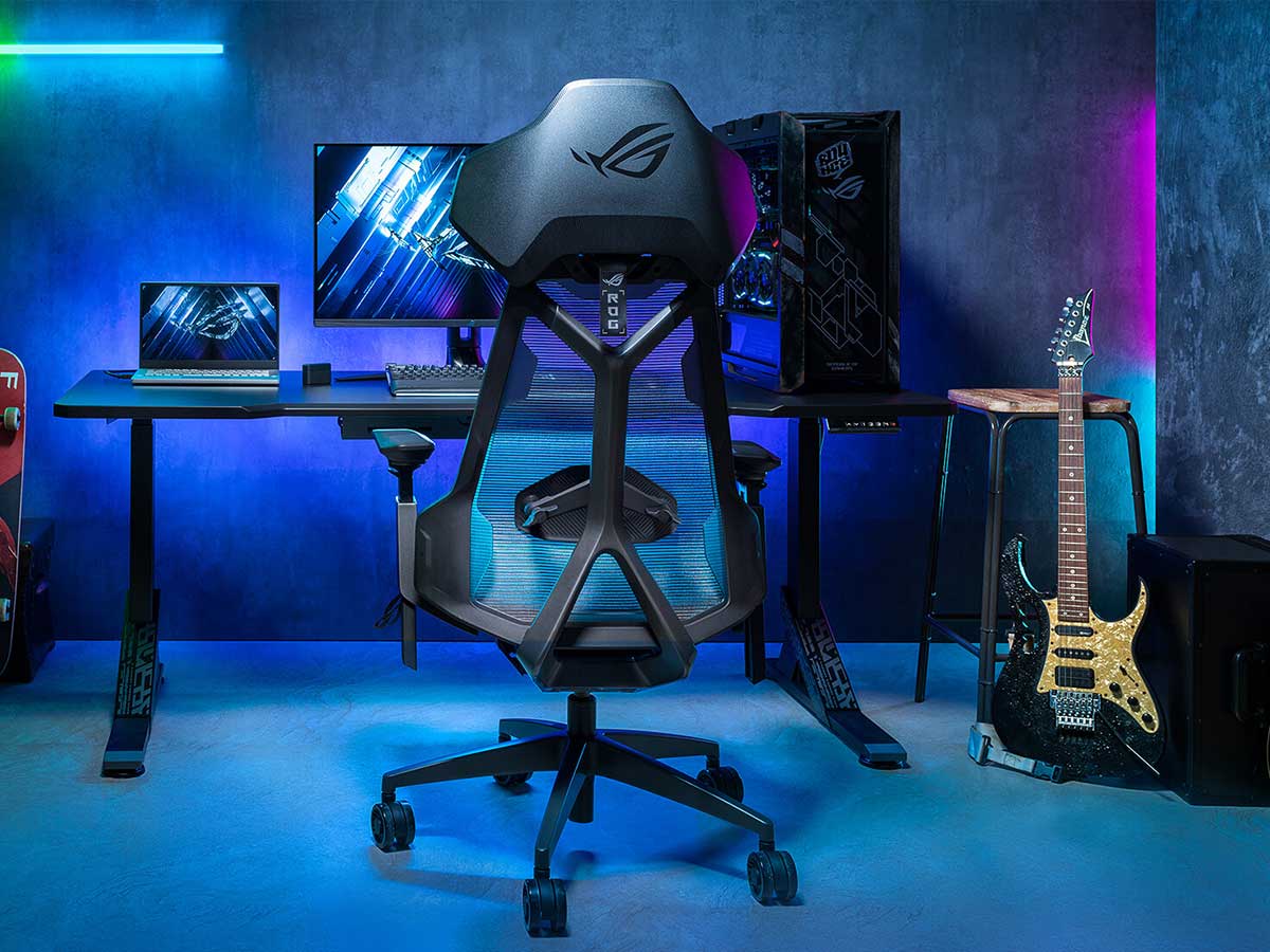 New asus rog destrier ergo gaming chair has mobile gamers covered too