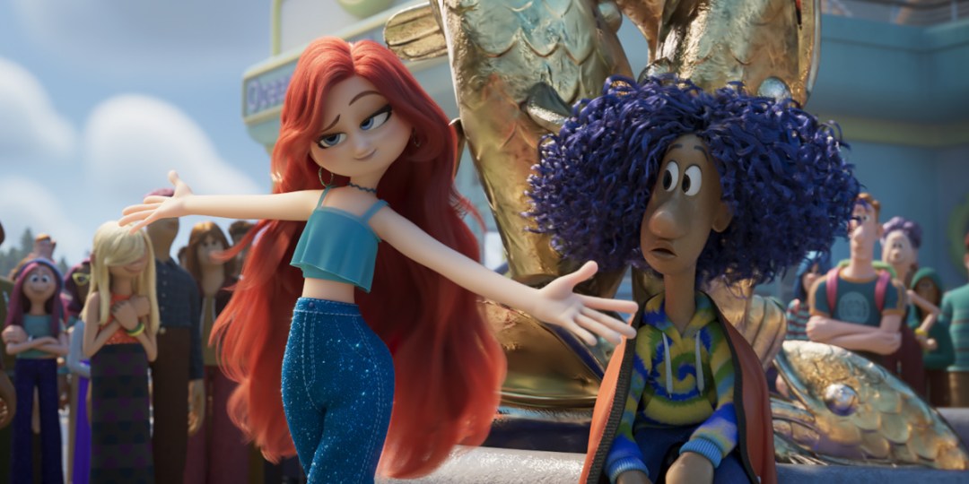 (from left) Chelsea Van Der Zee (Annie Murphy) and Connor (Jaboukie Young-White) in DreamWorks Animation’s 'Ruby Gillman, Teenage Kraken,' directed by Kirk DeMicco.