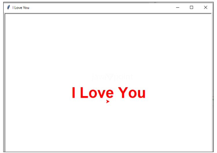 I Love You Program Using Turtle In Python Tpoint Tech - Best City Illustrations in 8K