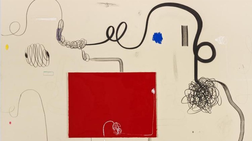 painting by artist Christian Rosa-Pappi Chulo, oil, charcoal on canvas abstract definition in art