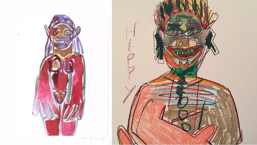 アート・デザイン・音楽 Richard Prince Hippie Drawings Richard Prince Hippie Drawings Enhance the High Times