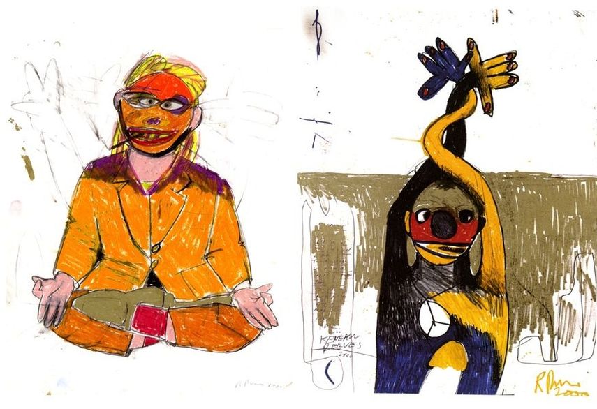 アート・デザイン・音楽 Richard Prince Hippie Drawings Richard Prince Hippie Drawings Enhance the High Times