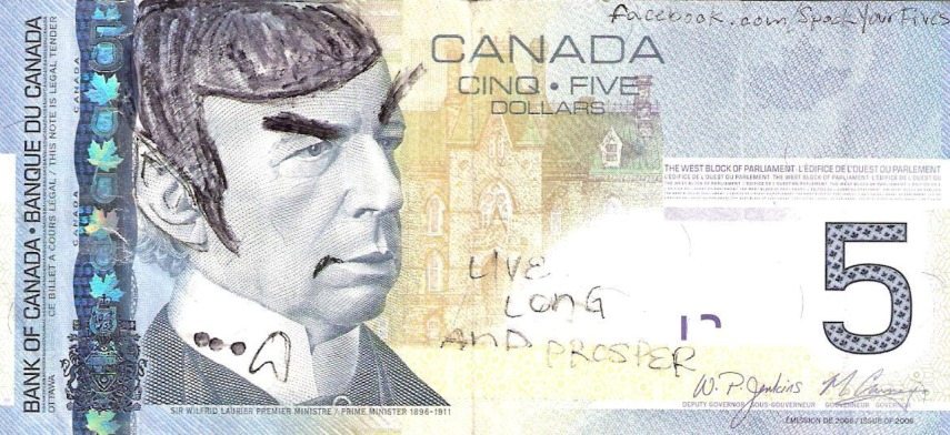 Spocking Canadian Money 