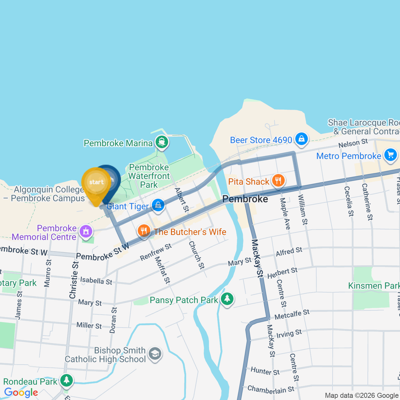 Pembroke 5KM Map Coldest Night Of The Year 2026 Canada 6728 1770145489.