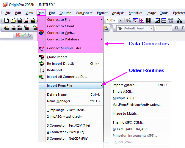 Help Online User Guide Import Data