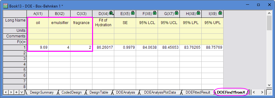 Help Online Tutorials Doe Response Surface Design
