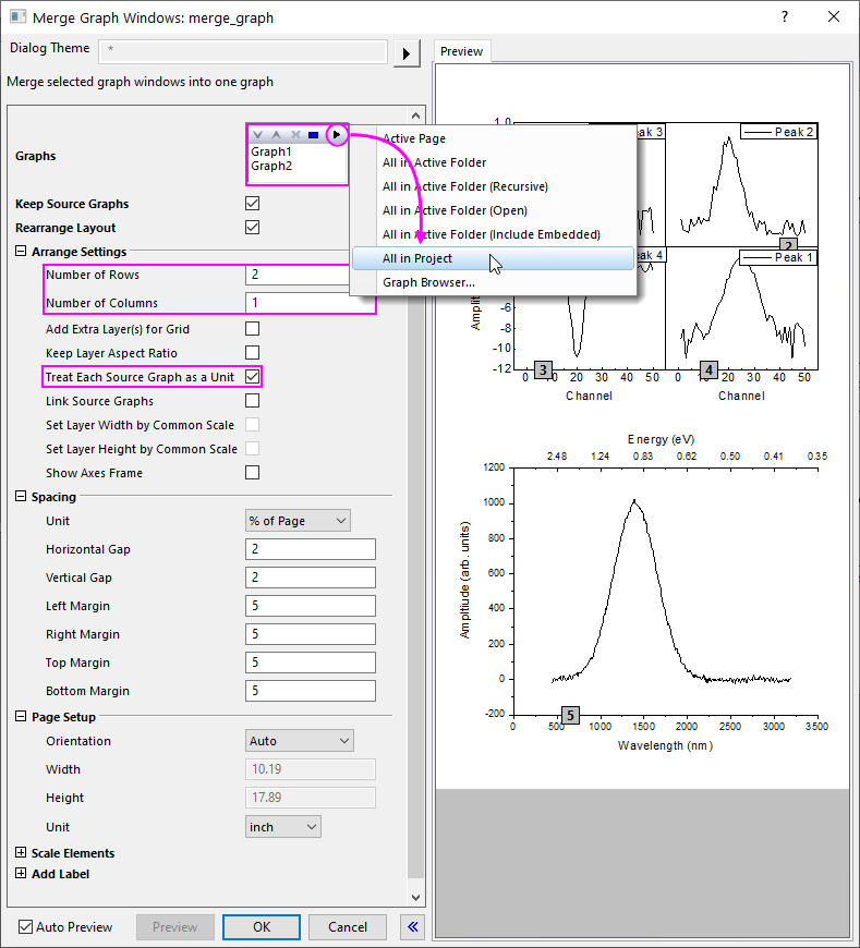 Help Online Tutorials Merging And Arranging Graphs
