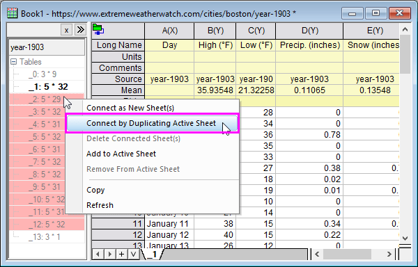Help Online Origin Help Data Connector