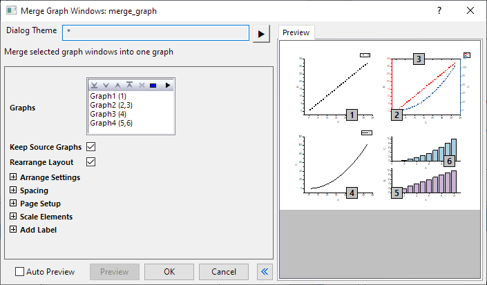 Help Online Origin Help The Merge Graph Dialog Box